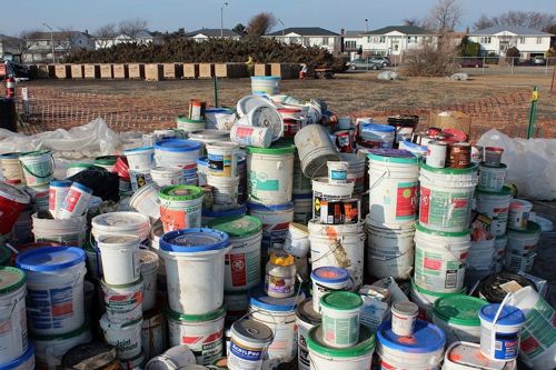 Hazardous waste that requires careful disposal.